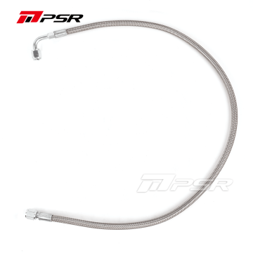 Pulsar PSR Universal Performance Turbo Oil Feed Line 4AN - 4AN 90 Degree Straight Steel Braided 80cm