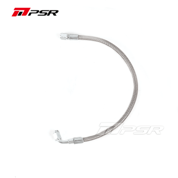 Pulsar PSR Universal Performance Turbo Oil Feed Line 4AN - 4AN 90 Degree Straight Steel Braided 43cm