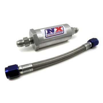 AN4 Pure-Flo N20 Filter and 12" Stainless Hose Nitrous Express NX-15607