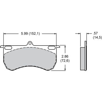 Brake Pads Wilwood 150-15756K CM Composite Metallic 9115 Power Sports Industrial Pads .57