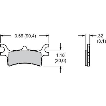 Brake Pads Wilwood 150-7192K CM Composite Metallic 4508 Power Sports Industrial Pads .32