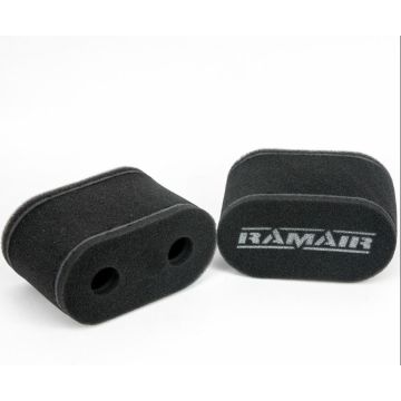 2x Twin Inlet Motorcycle Carb Sock Air Filter Ramair MS-010