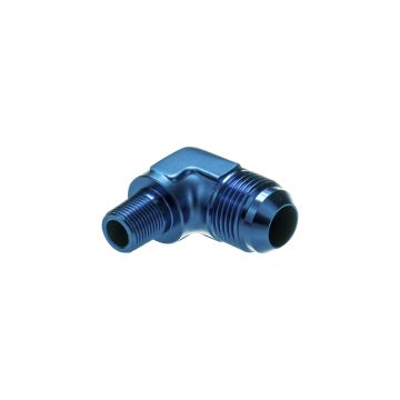 AN12 JIC Flare to 1/2 NPT 90 Degree Male Elbow Oil Fuel Hose Fitting Adapter Blue