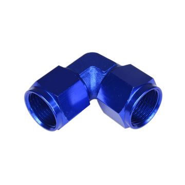 Adapter AN12 90' female-female coupler hose fitting Blue
