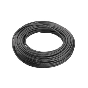 AN4 5mm (3/16") przewód PTFE teflonowy w stalowym oplocie czarny