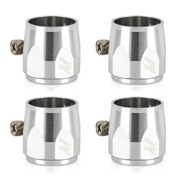 Mishimoto MMHXF-06-4-SL Aluminum -6AN Hex Finishers Silver        