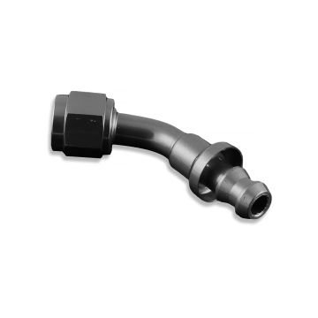AN4 push-on 45' fitting Black