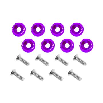 Ozdobne śrubki i podkładki JRspec Fender Washer fioletowe