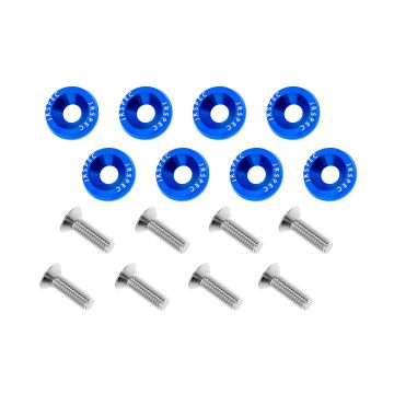 Ozdobne śrubki i podkładki JRspec Fender Washer niebieskie