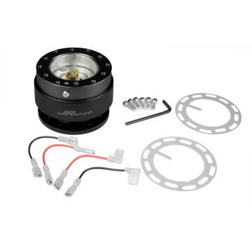JRspec steering wheel quick release hub Black