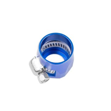 AN -6 AN6 15mm rubber hose end finisher twisted jubilee clip Blue