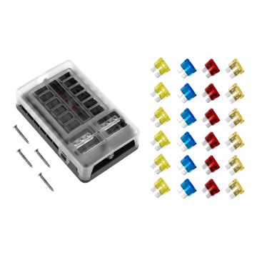 Skrzynka z 12 bezpiecznikami