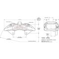 Wilwood 120-16969 AeroDM Lug Mount Caliper Right 6 Pistons