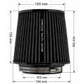 FMIC.Pro cone air filter length 125mm diameter 100mm-7