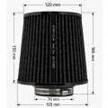 FMIC.Pro cone air filter length 150mm diameter 100mm-7