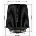 FMIC.Pro cone air filter length 175mm diameter 76mm-7
