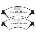 DP42140R Brake Pads YELLOWSTUFF EBC Brakes for Ford Ford COMMERCIAL Ranger Mazda COMMERCIAL Everest 1st Gen U268 Ford Australia and New Zealand Ranger BT5