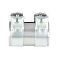 Stainless steel SS304 exhaust pipe connector with clamps FMIC.EU 54mm 2.1