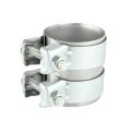 Stainless steel SS304 exhaust pipe connector with clamps FMIC.EU 70mm 2.76