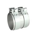 Stainless steel SS304 exhaust pipe connector with clamps FMIC.EU 70mm 2.76