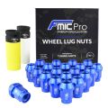 Aluminium wheel nuts FMIC.Pro M12x1.5 Blue 20 pcs. conical through-piece