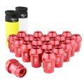 Aluminium wheel nuts FMIC.Pro M12x1.5 Red 20 pcs. conical through-piece