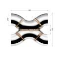 Welded X-Pipe FMIC.Pro 57mm 304 stainless steel