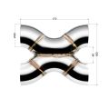 Welded X-Pipe FMIC.Pro 60mm 304 stainless steel