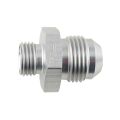 AN6 ORB Male To AN8 Male JIC Hose Fitting Adapter Silver