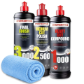 MENZERNA Polishing Compound Set 1000 2500 3000 3x250ml with Microfiber Cloth Paint Corection Kit