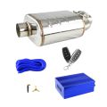 Active exhaust muffler JRspec with  throttle and vacuum pump remote 76mm (3