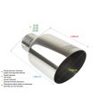 Universal Exhaust Tail Pipe Muffler Tip round 100mm lenght 120mm mounting diameter 65mm