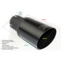 Universal Exhaust Tail Pipe Muffler Tip round 80mm lenght 120mm mounting diameter 60mm