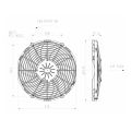 Axial Suction Radiator Cooling Fan SPAL 12V VA10-AP10/C-61A 305 MM