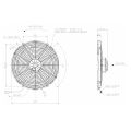 Axial Pull Radiator Cooling Fan SPAL 12V VA18-AP71/LL-42S BT KS 385 MM