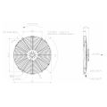 Axial Suction Radiator Cooling Fan SPAL 12V VA18-AP51/C-41A 385 MM-3