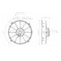 Axial Suction Radiator Cooling Fan SPAL 12V VA01-AP90/LL-66A-3