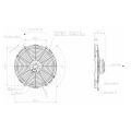 Axial Suction Radiator Cooling Fan SPAL 12V VA13-AP70/LL-63A 360MM