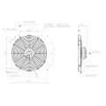 Axial Pull Radiator Cooling Fan SPAL 12V VA13-AP70/LL-63S