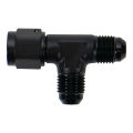 6AN Male Flare to Female Flare Swivel Tee on Straight DeatschWerks