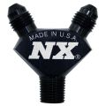 1/8NPT x AN3 x AN3 Billet Pure-Flo Y Fitting Black Nitrous Express NX 16378