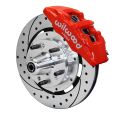 Wilwood 140-10738 Forged Dynapro 6 Front Brake Kit Hub 12.19 Drilled Red for Cadillac Chevrolet GMC Pontiac