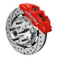 Wilwood 140-12947-DR Forged Dynapro 6 Big Brake Front Brake Kit 12.19 Drilled Red for Ford