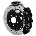 Wilwood 140-13888-D AERO4-MC4 Big Brake Rear Parking Brake Kit 14.00 Drilled Black for Ford