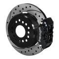Wilwood 140-7141-D Forged Dynalite Rear Brake Kit 12.19 Drilled Black