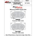 Brake Pads Wilwood 150-10-D0976K BP-10 D976 Street Performance Racing Pads .665