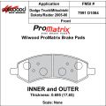 Brake Pads Wilwood 150-10-D1084K BP-10 D1084 Street Performance Racing Pads .695