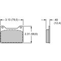 Brake Pads Wilwood 150-20-7912K BP-20 7912 Street Performance Racing Pads .49