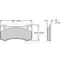 Brake Pads Wilwood 150-30-6617K BP-30 6617 High-Temperature Racing Pads .67