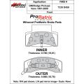 Brake Pads Wilwood 150-D0459K PM ProMatrix D459 Street Performance Racing Pads .78